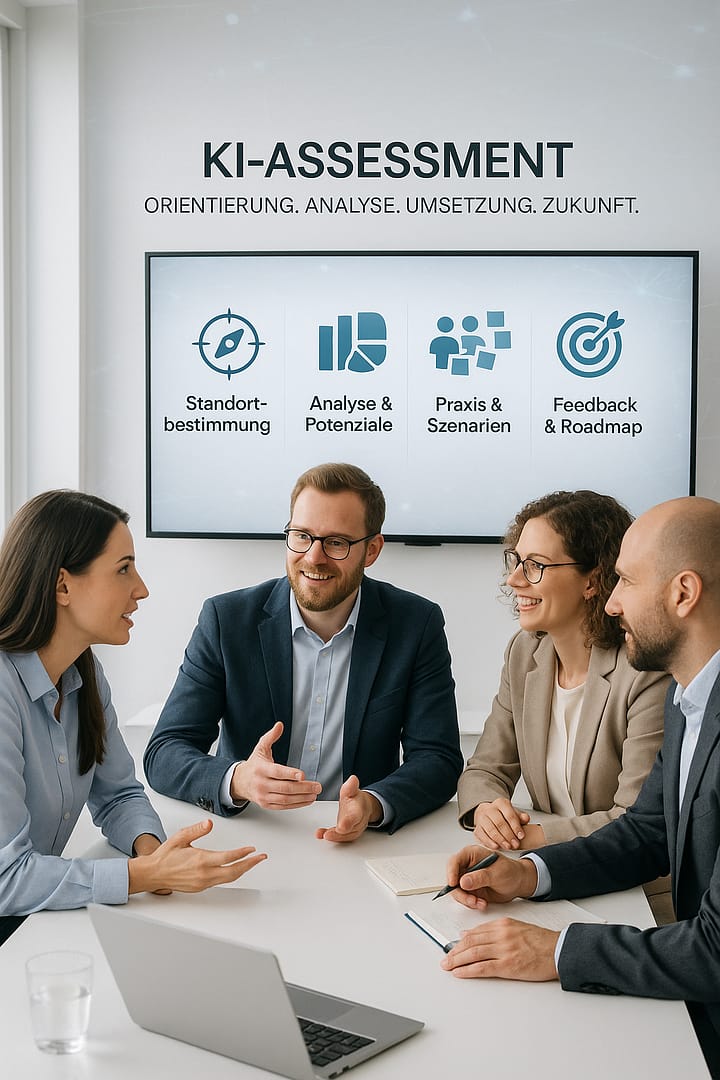 Personen die an einem KI-Assessment teilnehmen